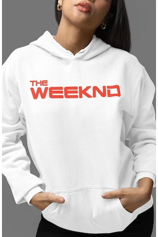 Sevbano The Weeknd After Hours Rapper Şarkıcı Sırt Baskılı Unisex Oversiz beyaz