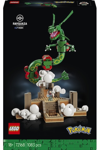 LEGO® Pokémon™ Rayquaza 72168 - Yetişkinler için Gerçekçi Detaylar İçeren Yaratıcı Model Yapım Seti (1083 Parça)