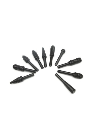 Geeroyoo 10 Parça Ahşap Oyma Ve Parlatma Seti - Yüksek Hızlı Döner Uçlar, 45 Karbon Çelik