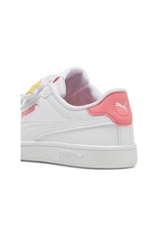 Puma Smash 3.0 Badges Çocuk Spor Ayakkabı 397286 01 Beyaz
