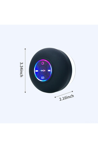Dianziye Banyo İçin Ipx4 Su Geçirmez Led Işıklı Bluetooth Hoparlör - 3w Ses, Bt 5.0, Kolaysuz Sıçrama Çubuğu, Tf Kart Desteği, Pembe Mor