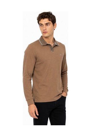 Advante Erkek Mevsimlik Spor Polo V Yaka Sweatshırt Bgl-st05469 A.Kahverengi