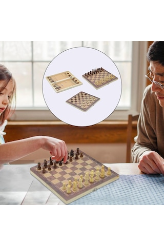 Dolıty Ahşap Satranç Eğitici Oyuncaklar Ev Seyahati Için Oyuncak