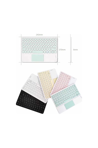 Mey Najmaddin Touchpad Tüm Cihazlara Uyumlu Bluetooth Klavye Touchpad Slim Kablosuz Wifi Q Klavye Najmaddin 04779270