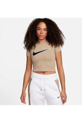 Nsw Tee Kadın Tişört Fv5310-247 Krem
