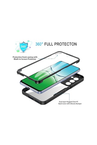 Oppo A5 5g/ Oppo A5 Kılıfı Akrilik + Tpu Şeffaf Telefon Kılıfı Ve Pet Ekran Filmi - Mavi Mavi