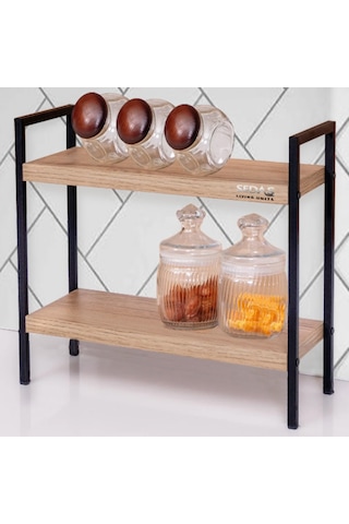Metal Masa Tezgah Üstü Düzenleyici Organizer Banyo Mutfak Rafı Ki