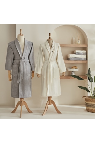 Karaca Home Allen %100 Pamuk 6 Parça Aile Banyo Seti Krem Gri 200.22.05.0287 Krem - Taş