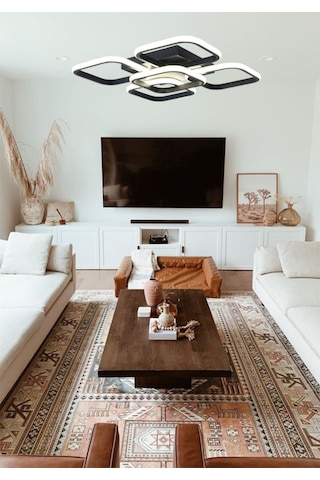 Tt302-4+1-Sy Kare Tt Aydınlatma Mat Siyah Plofonyer 5 Li Led Aviz