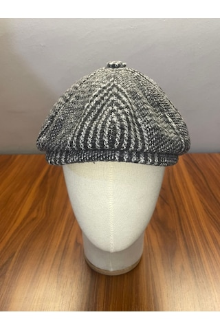Hamze Peaky Blinders Vintage Model Ekoseli Kışlık Kasket Şapka Siyah