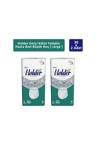 Holder Emici Külot Yetişkin Hasta Bezi Büyük Boy L 2 x 30'lu