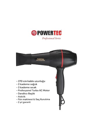 Powertec TR-801 Profesyonel Fön Makinesi