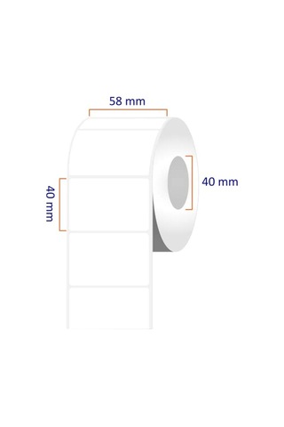 Eko Termal Terazi Etiketi 58mm X 40mm Ruloda 500 Adet 40mm Kuka Çapında Direk Termal Transfer Etiketi Diğer