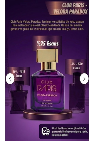 Club Paris Velora Paradox - Kadın Parfüm 50 Ml Amber - Çiçeksi