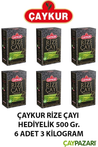 Çaykur Rize Hediyelik Çay Karton Kutu 500gr X6 Adet