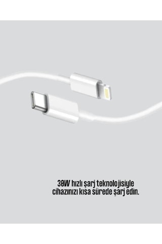 Aşırı Şarj Ve Pil Koruması İle Akıllı Çipli Lightning Kablo 1. 2m
