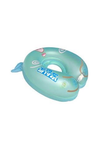 Qingmipy Bebek Boyun Simidi - 3-12 Aylık Yenidoğanlar İçin Güvenli Şişme Havuz Yüzme Halkası Mavi