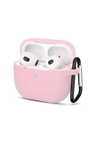 Airpods 3. Nesil İle Uyumlu İnce Ve Hafif Silikon Kılıf, Yumuşak Esnek Tasarım, Anahtarlıklı, Kablolu Ve Kablosuz