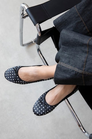 Wolk Shoes Lily Kadın Fiyonk Detay Deri Babet Siyah Puantiye