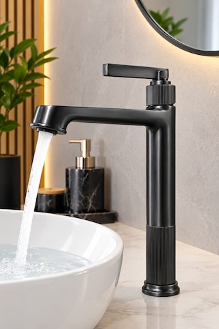 Valtemo Retro Çanak Lavabo Bataryası Art Gray Antrasit