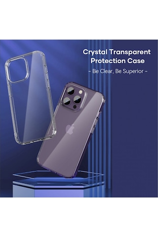 Rock Space Apple Uyumlu iPhone 14 Kılıf Crystal Serisi Silikon - Şeffaf Şeffaf
