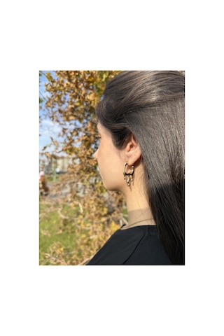 Melted Gold Hoop Küpe Altın