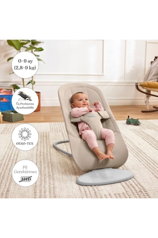 Babybjörn 2 Li Set Begin Ana Kucağı & Kanguru Hold Woven Sand Grey
