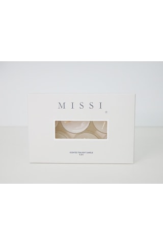 Missi Yasemin Kokulu Bitkisel Tealight Mum Seti 6'lı Beyaz