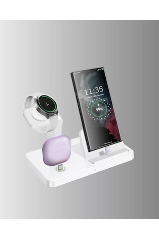 Kablosuz Şarj İstasyonu 4 Ü 1 Arada İphone Watch Ve Airpods Uyumlu Renkli