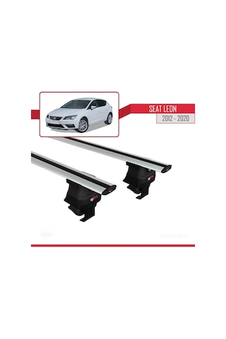 Seat Leon Iıı Mk3 2012-2020 Arası İle Uyumlu Ace-4 Ara Atkı Tavan Barı Gri
