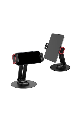 Jmary Mk-63 Ayarlanabilir Katlanabilir 360 Derece Dönebilen Telefon Ve Tablet Standı Siyah