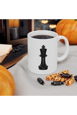 Satranç Şah Baskılı Kupa Bardak Çok Renkli