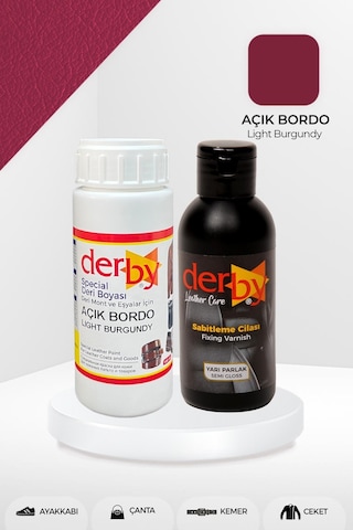 Derby Deri Mont Boyası ve Sabitleme Cilası 100 G Set