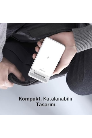 Wireless Kablosuz Şarj Standı Katlanabilir Huawei Watch İphone Android Telefon Saat Kulaklık Uyumlu