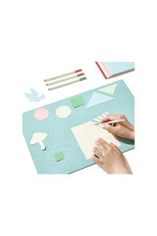 Aubyhe 2101 A3 Boyutlu Pvc Kesim Matı - Çift Taraflı, Dayanıklı, Temizlenebilir - Gri Yeşil Seçeneği Var