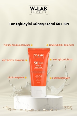 W-Lab Cosmetics Ton Up Güneş Kremi 50 Ml