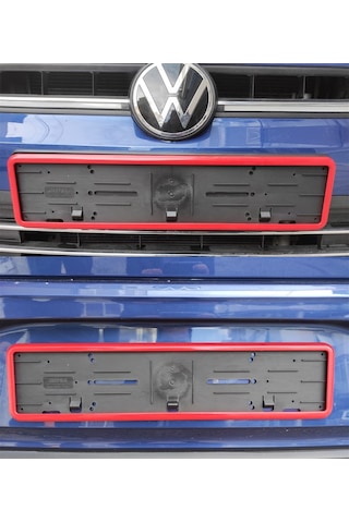 Takmatik Kırmızı Oto Plakalık 2 Adet Ön Ve Arka