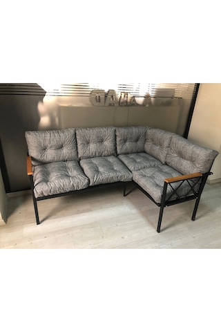 Miami Köşe Koltuk Takımı , 2+2 Balkon-bahçe-çay Seti-mutfak Köşesi Gri Miami Köşe Koltuk Takımı , 2+2 Balkon-bahçe-çay Seti-mutfak Köşesi Gri