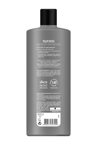 Syoss Men Volume Kalın ve Gür Görünümlü Saçlar Şampuan 500 Ml