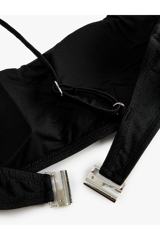 Koton Taşlı Bralet Bikini Üstü Siyah 6sak10167mm