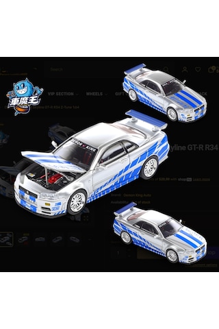 Demon King Nissan Skyline Gtr R34 Z-tune 1/64 Pleksi