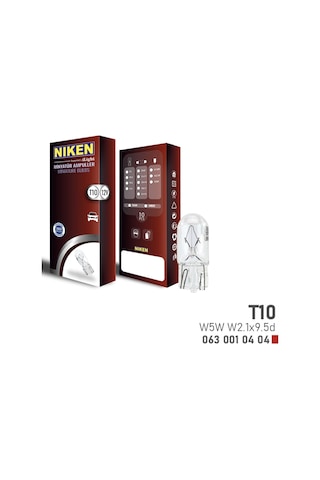 T10 Plaka Park Tavan Ampülü -10 Adet- W5w W2.1x9.5d 12v