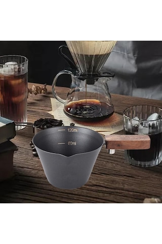 Suntek Paslanmaz Çelik Espresso Kupası 120ml Dökme Siyah