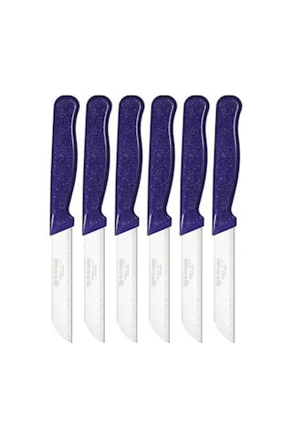 Solingen 6'li Tırtıklı Meyve Bıçağı Seti, Paslanmaz Çelik, Ergonomik Kaymaz Sap, Ultra Keskin, Meyve Ve Sebze İ