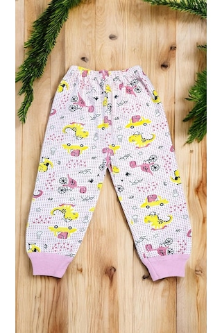 Dino Kız Çocuk Pijama Takım Pembe