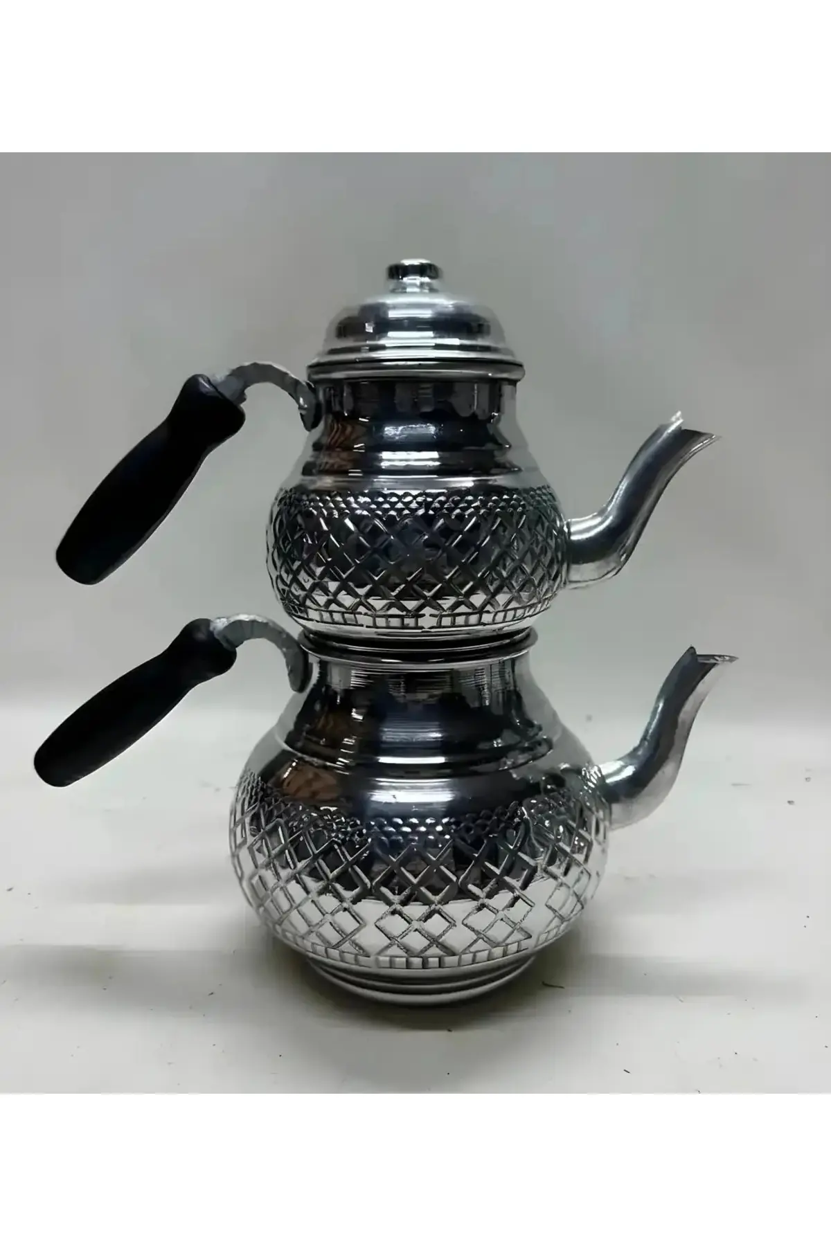 Desenli Aliminyum Takım Demlik Alüminyum - Gri