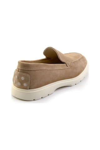 Bambi Bej Hakiki Deri Erkek Loafer Ayakkabı E01087112702 Bej