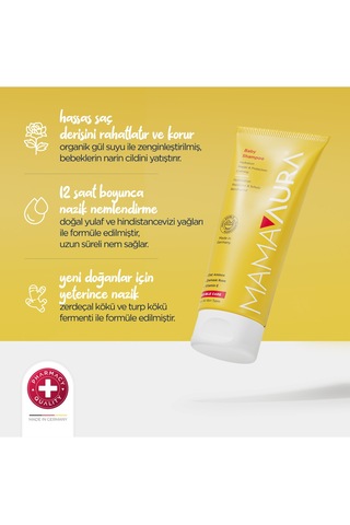 Mamaaura Göz Yakmayan Bebek Şampuanı - Baby Shampoo 200 Ml