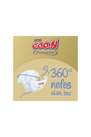 Goon Premium Soft Bebek Bezi 2 Beden Premium Bant 184 Adet