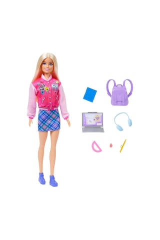 Barbie Çıkarılabilir Kıyafetler Giyen Sarı Saçlı Barbie Okulumu Seviyorum Bebek Ve Sırt Çantasıyla Dizüstü Bilgisayar Gibi 7 Parçadan Oluşan Oyuncak Seti, Hrg84 99458998